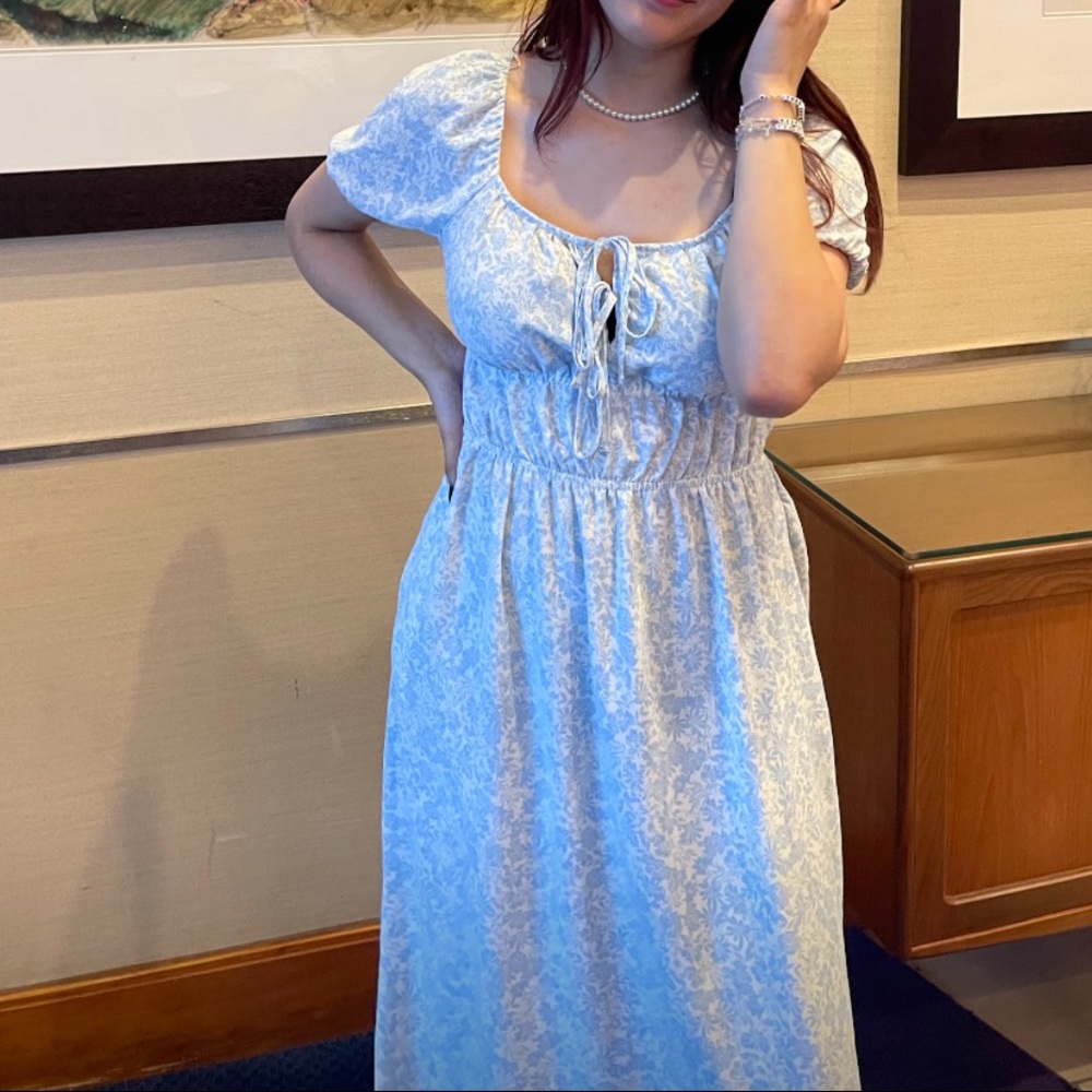 Who What Wear blue flower dress